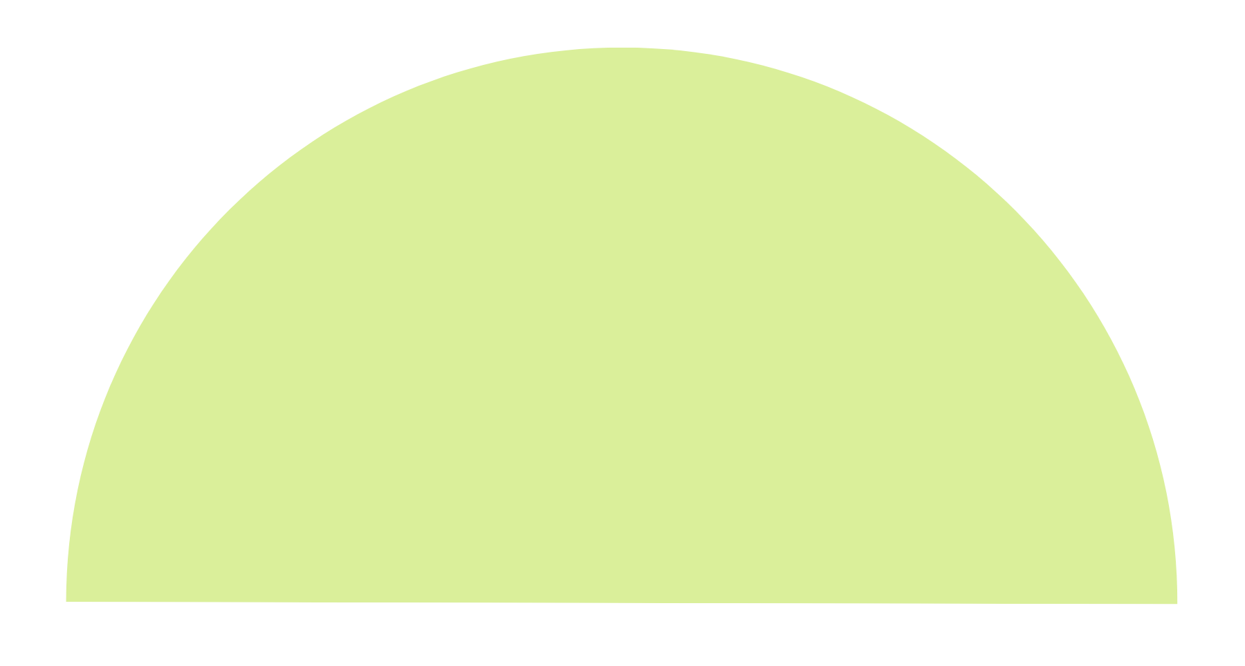 Lime green semi-circle